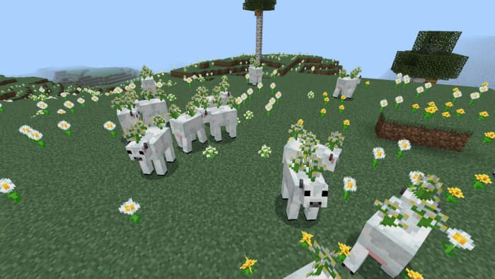 Mooblooms Mod 1.17.1 (Add cow color and flowers) - Minecraft