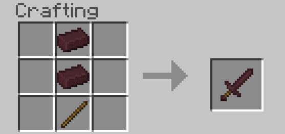 Craft Recipes for Netherbrick Tools