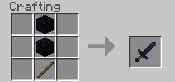 Craft Recipes for Obsidian Tools