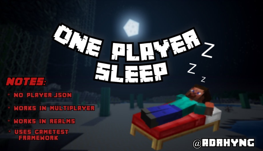 One Player Sleep Addon by Adrian for Minecraft