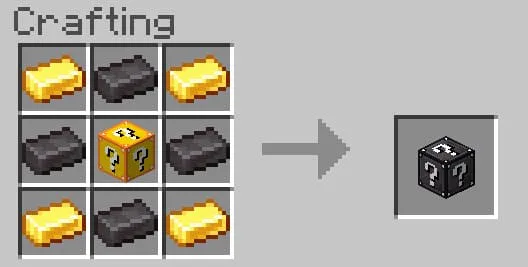 Netherite Lucky Block Recipe