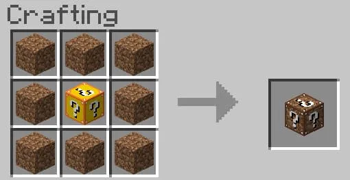 Dirt Lucky Block Recipe