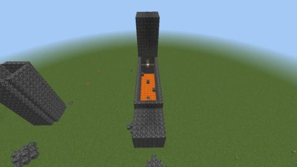 Bedrock Prison with lava