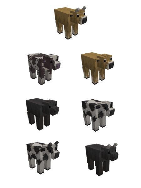 Cow gender and texture variants