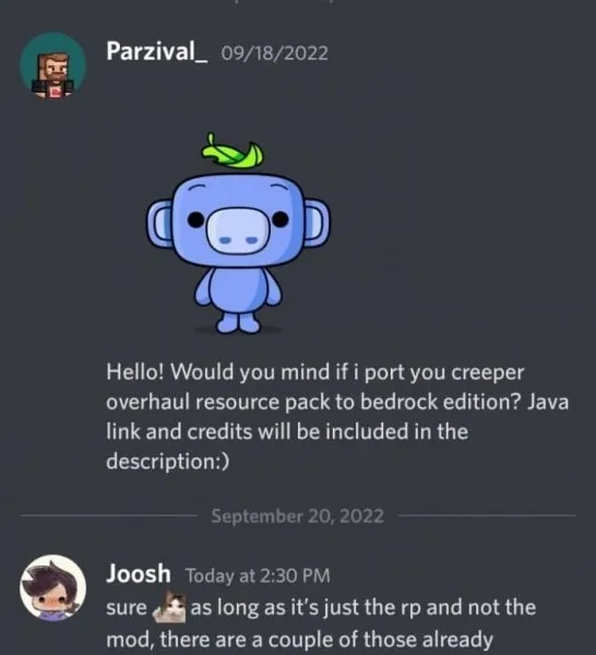 Creeper Overhaul Resource Pack owner permission