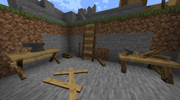 Various Blocks from the Feudal Furniture Addon
