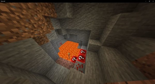 Redstone Lucky Blocks in the Cave