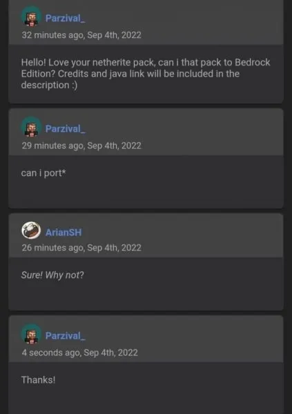 Permission from ArianSH to Parzival