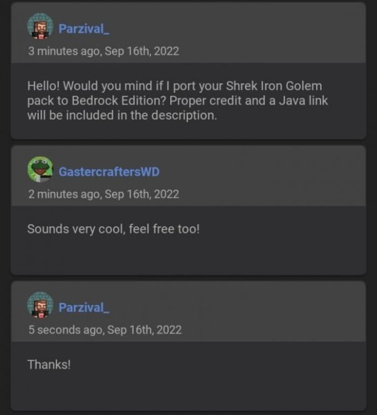 Shrek Iron Golem permission