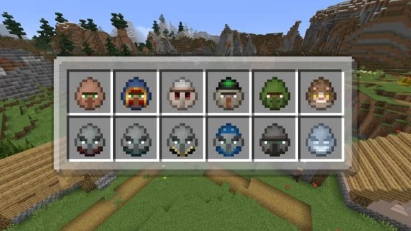 Villagers and Pillagers spawn eggs