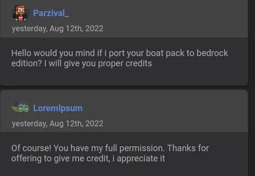 Loremlpsum's Boats owner permission