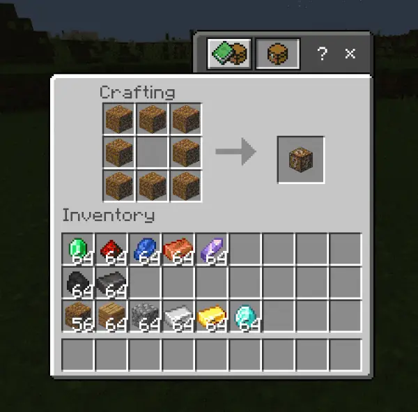Craft recipes for Progressive Lucky blocks.