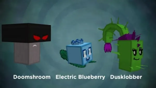 Doomshroom, Electric Blueberry and Dusklobber