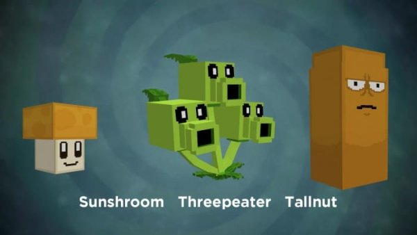 Sunshroom, Threepeater and Tallnut