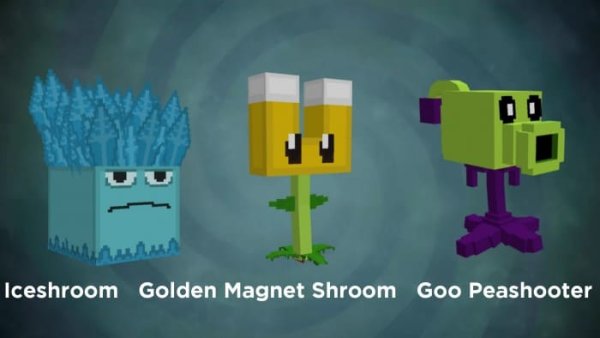 Iceshroom, Golden Magnet Shroom and Goo Peashooter