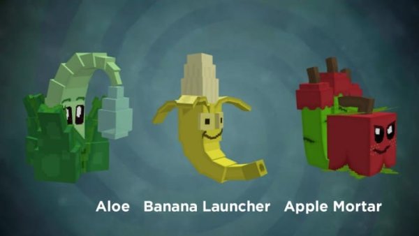 Aloe, Banana Launcher and Apple Mortar
