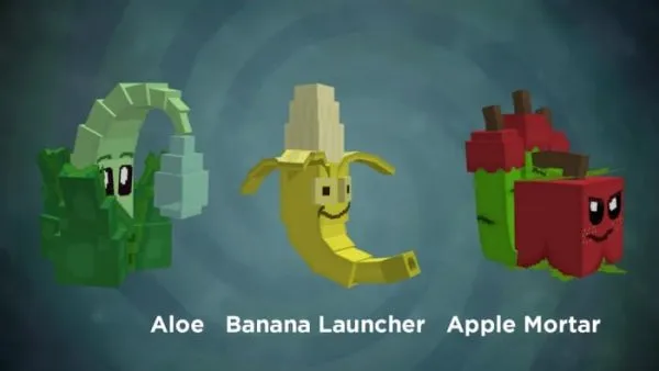 Aloe, Banana Launcher and Apple Mortar