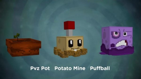 PvZ Pot, Potato Mine and Puffball