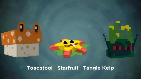 Toadstool, Starfruit, Tangle Kelp