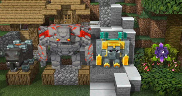 Golem variants with the Recrafted Village and Pillage pack