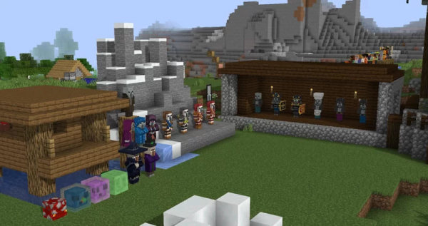 Screenshot of mobs from Recrafted Village and Pillage pack