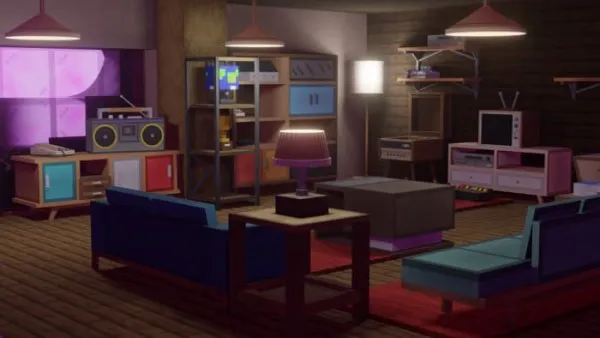 Room with blocks from Umäk : Retro Furniture Addon