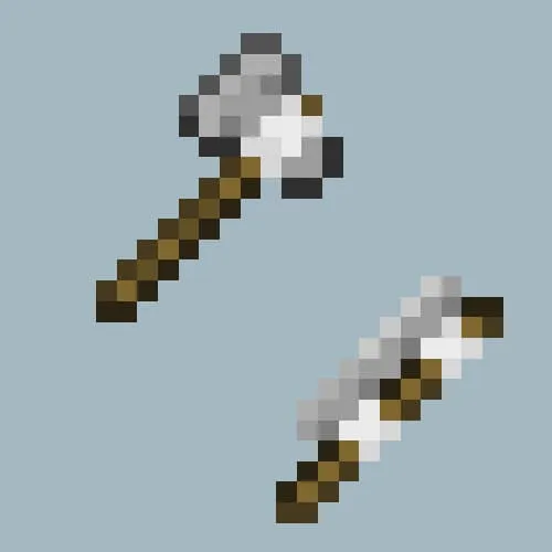 Stone Saw and Stone Pickaxe