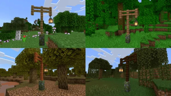 Wooden Lantern Post