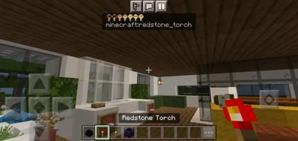 Brightness bar info for Redstone Torch