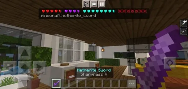 Bar damage info for Netherite Sword