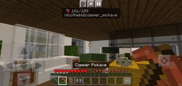 Durability info for Copper Pickaxe