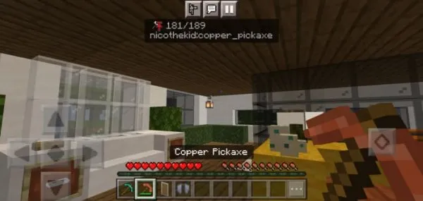 Durability info for Copper Pickaxe