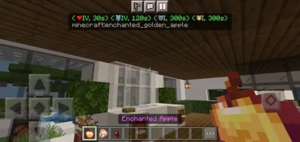 All info about effects for Enchanted Apple