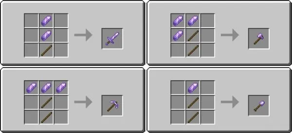 Amethyst Tools craft recipes
