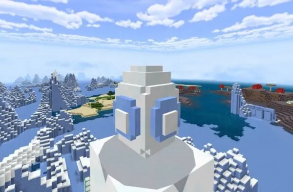 Ice Dragon spawn egg in frozen biome.