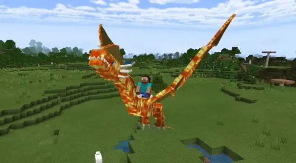 Lava Dragon with Steve.