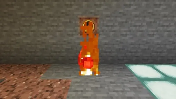 Lava Wyvern spawn egg in fire.