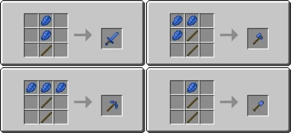 Lapis Tools craft recipes