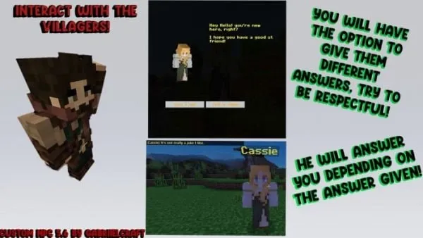 First screenshot about interactive villagers.