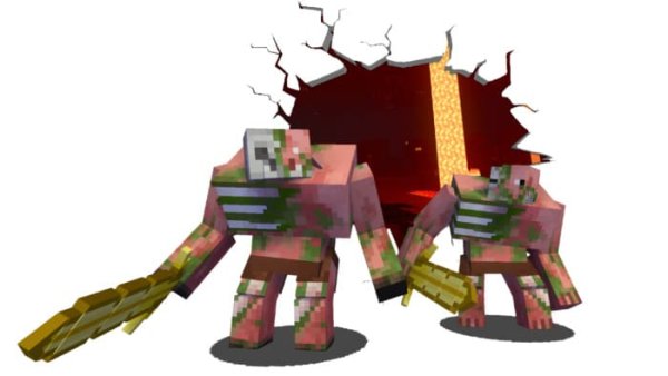 Mutant Zombie Piglin and Pigman.