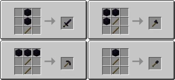Obsidian Tools craft recipes