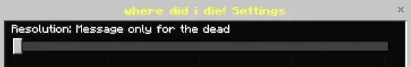 WHERE DID I DIE! Addon Settings