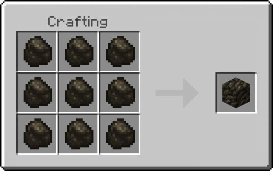 Block of Charcoal Recipe