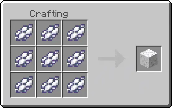 Blocks of Dye Recipes