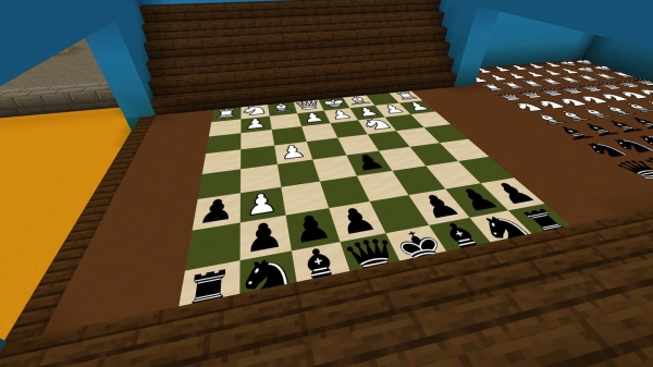 Chessboard with mini game on map