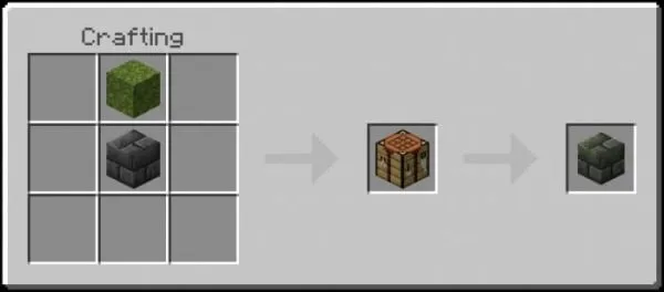 Mossy Deepslate Bricks Recipe (Variant 2)