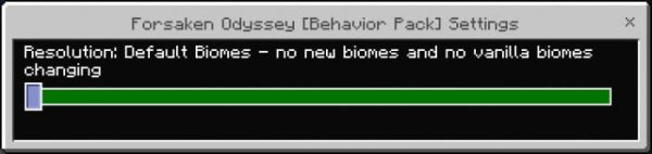 Forsaken Odyssey subpack settings (screenshot 3)