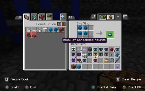 Block of Condensed Azurite Recipe