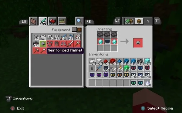 Reinforced Helmet Recipe