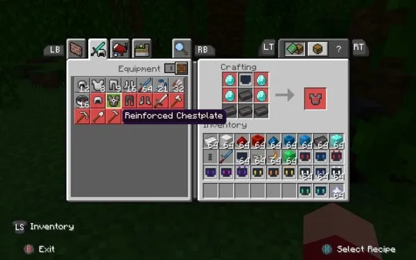 Reinforced Chestplate Recipe